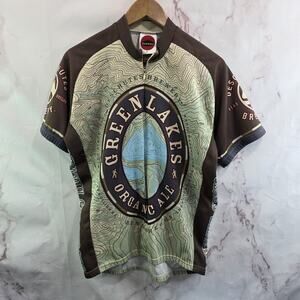 Deschutes Brewery Cycling Jersey Mens Large Word Jerseys Great Lakes Zip Bike
